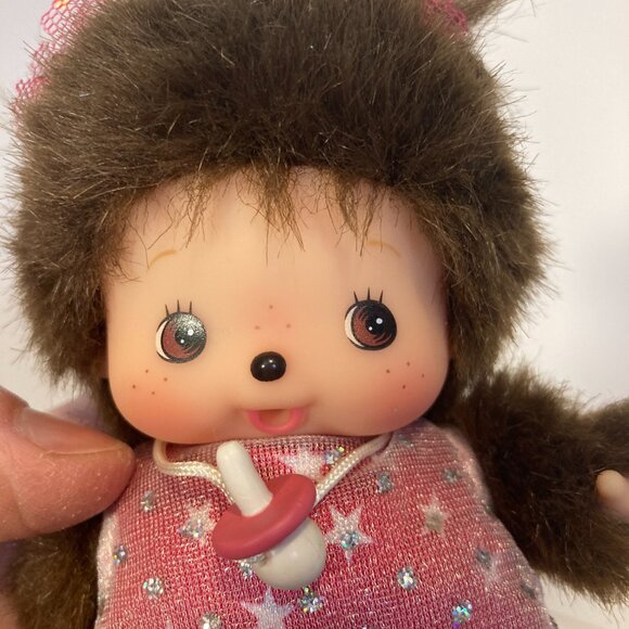 Bebichhichi Monchhichi Monkey Pair Star Plush Sekiguchi 7th Anniversary Suit Toy - Picture 10 of 10